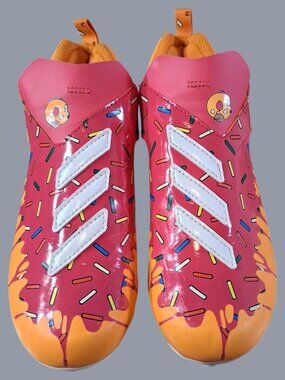 Adidas x Simpsons Freak Spark J Donut Football Cleats Youth Size 2 Orange Homer